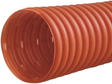Wavin 75/65 mm PVC-drænrør med 1,5 x 5 mm slids, 50 m, brun