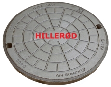 Ulefos 600 mm dæksel m/påstøbt pakning/fjederlås, Hillerød
