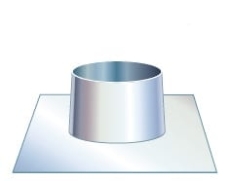 Metalbestos skorsten uØ 250mm inddækning 0-5° aluminium