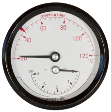 80 mm Termomanometer 0-4 bar