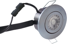 Downlight Low Profile Flexible LED 6W 3000K Ø87 børstet alu