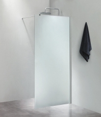 Fritstående væg 70x200cm isglas, med 100cm forhængsstang