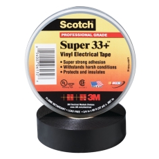 Tape Scotch Super 33+ 19 mm x 6 m, sort