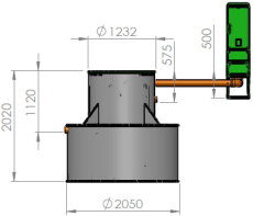 Biokube Venus Kombi 2050 x 2020 mm minirenseanlæg, 5PE, SO