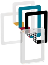 Fuga Choice designramme 1,5M transparent inklusiv 6 farveval
