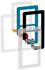 Fuga Choice designramme 2x1M transparent inklusiv 6 farveval