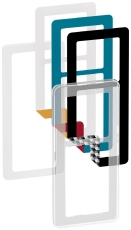 Fuga Choice designramme 2,5M transparent inklusiv 6 farveval