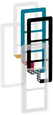 Fuga Choice designramme 3x1M transparent inklusiv 6 farveval
