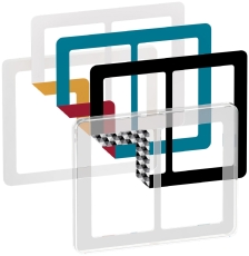 Fuga Choice designramme 2x1,5M transparent inklusiv 6 farvev