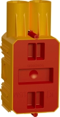 Fuga Air indstøbningsdåse 1,5 modul med låg, gul