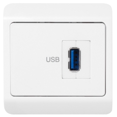 Opus 66 udtag USB 3,0 hvid