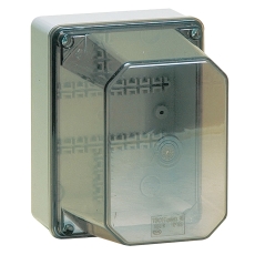 Monteringskasse 150x110x135 mm transparent med højt låg