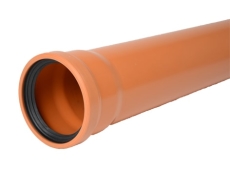 Wavin 110 x 2000 mm PVC-kloakrør m/muffe, klasse S SN8, EN 1