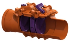 Kessel 110 mm højvandslukke t/gråt spildevand, 2-klap, model