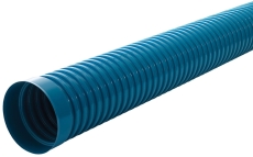 Wavin 425 x 6000 mm PVC-opføringsrør med muffe, blå