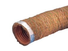 Wavin 126/113 mm PVC-drænrør med 1,5 x 5 mm slids og kokos, 