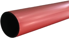 Uponor 280 mm PE-kabelrør, glat/glat, 12 m, rød/sort, SDR17