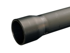 Wavin 32/26 mm PEH-kabelrør med muffe, glat/glat, 6 m, sort