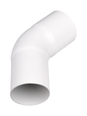75 mm x 45° Bøjning hvid Plastmo