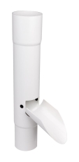 110 mm Vandudviser m/klap hvid Plastmo