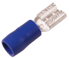 Isolerede Spademuffe blå 1,5-2,5 mm² 6,3x0,8 mm A2507FLS