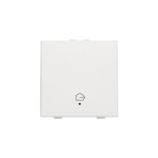 Enkelt trykknap med LED med et "forlad hjemmet" symbol, hvid