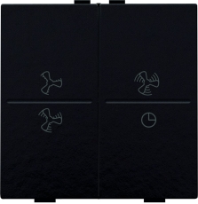 Tangent med ventilations-symboler til trådløst 4-tryk Bakeli