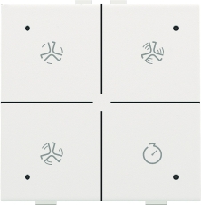 Ventilationstryk med LED, white coated, NHC