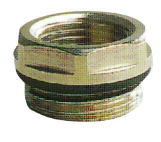 1/2" x 3/8" Forkromet nippelmuffe m/o-ring