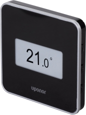 Uponor Smatrix Wave digital STYLE termostat med RH sort T-16
