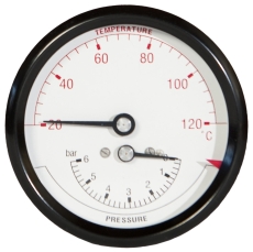 Termomanometer 0-6 bar 20-120°