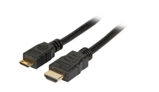 HDMI kabel type A-Mini-C High Speed 2M m/m (han-han), sort