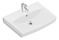 Ifö Spira håndvask 57 cm, lige forkant, u/hh m/overløb