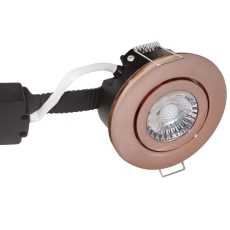 Downlight Low Profile Deluxe LED 6W 830 GU5,3, rund, kobber