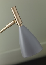 Bordlampe Frank 2.0 varmgrå/messing