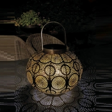 Marrakech lanterne, solcelle, Ø300, i metal