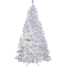 Star Trading Ottowa hvidt Grantræ med LED lys