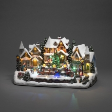 Konstsmide Mekanisk juleby med 36 farvede LED og musik