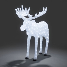 Konstsmide Elg i akryl med 200 hvide LED, højde 100 cm.