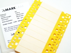 Mærkebjælke laminat gul 55 x 15 mm, mellem
