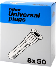 Plugs Uni UPK8 8x50 mm med krave grå (100)