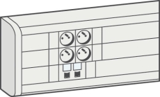 Kanal Kliksystem 50 x 180 mm med låg, hvid (2M)