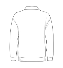 Polo sweatshirt, grå melange, str. XL