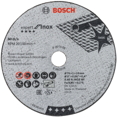 Bosch skæreskive Expert til INOX, Ø76/10 mm x 1 mm, 5 stk.
