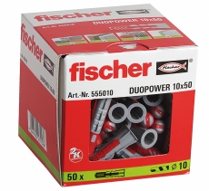 fischer DUOPOWER tokomponentdybel, 10 x 50 mm, 50 stk.