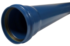 Kaczmarek 110 x 2000 mm blå PVC-regnvandsrør m/mf., SN8, EN1
